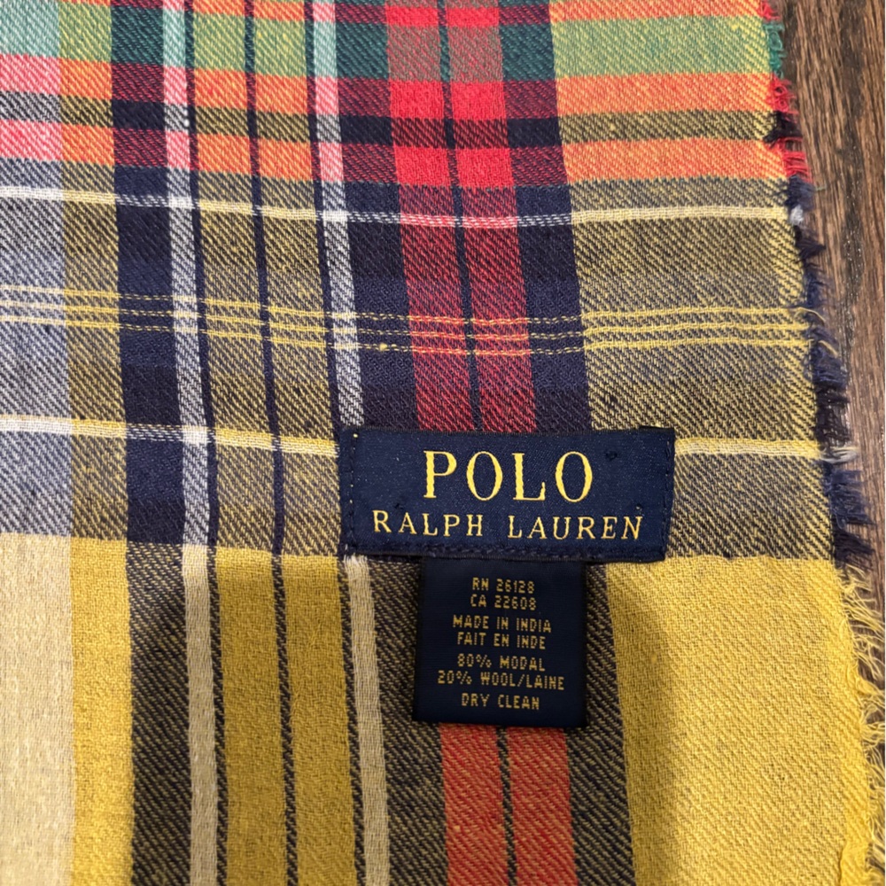 Women’s Polo Ralph Lauren Plaid Scarf - Picture 2 of 3